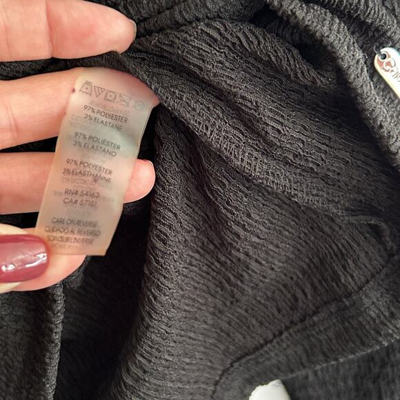 Calvin Klein Womens Cut Out Blouse S Black NWT Shirt Top Minimalist Career Work - Picture 7 of 11